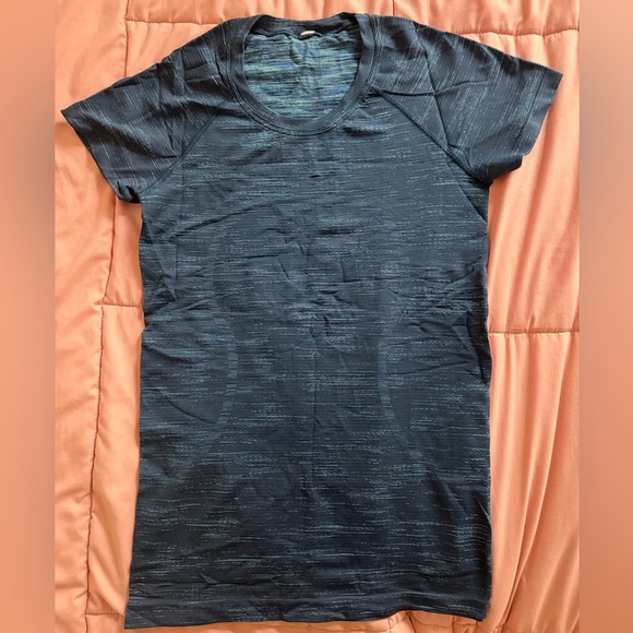 Lululemon Swiftly Tech Short Sleeve 2.0 Chroma Check Mineral Blue Size 6 - Picture 3 of 5